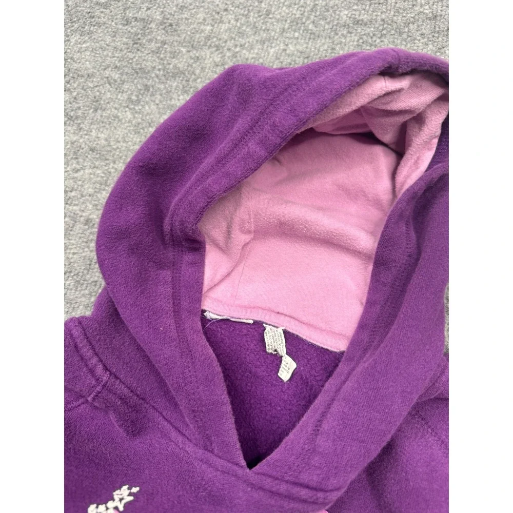 Sideout Girls Purple‎ Floral Graphic Pullover Hoodie Sweatshirt Kids Large 12/14